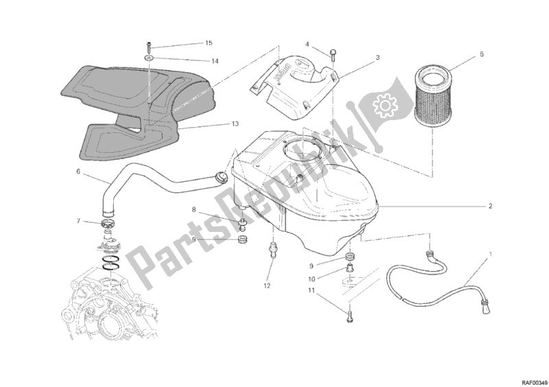 Todas las partes para Consumo de Ducati Hypermotard 796 USA 2012